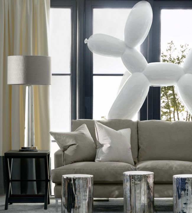 Houdini Room Velvet Fabric - Gray