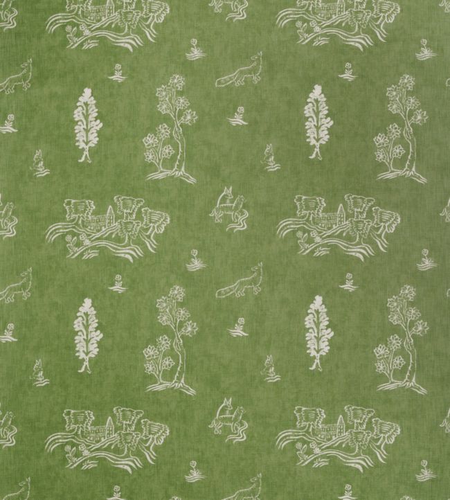 Friendly Folk Fabric - Green 