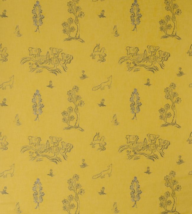 Friendly Folk Fabric - Gold 