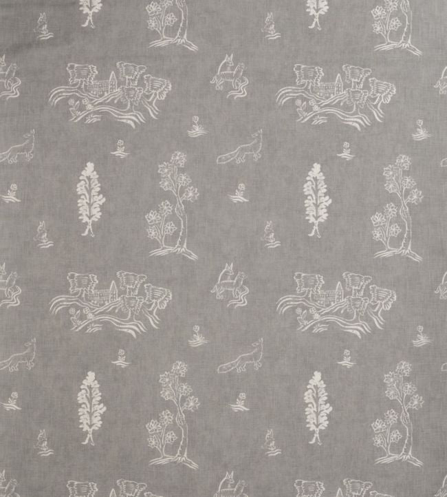 Friendly Folk Fabric - Gray