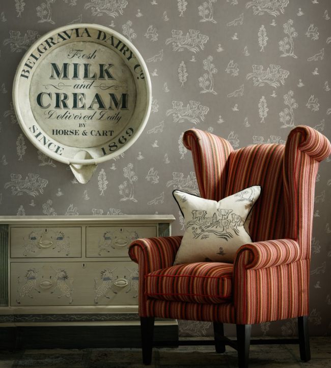 Wychwood Room Wallpaper - Gray