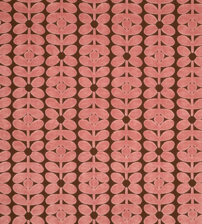 Velvet Sixties Stem Fabric - Pink 