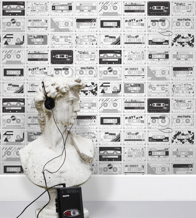 C60 Room Wallpaper - White