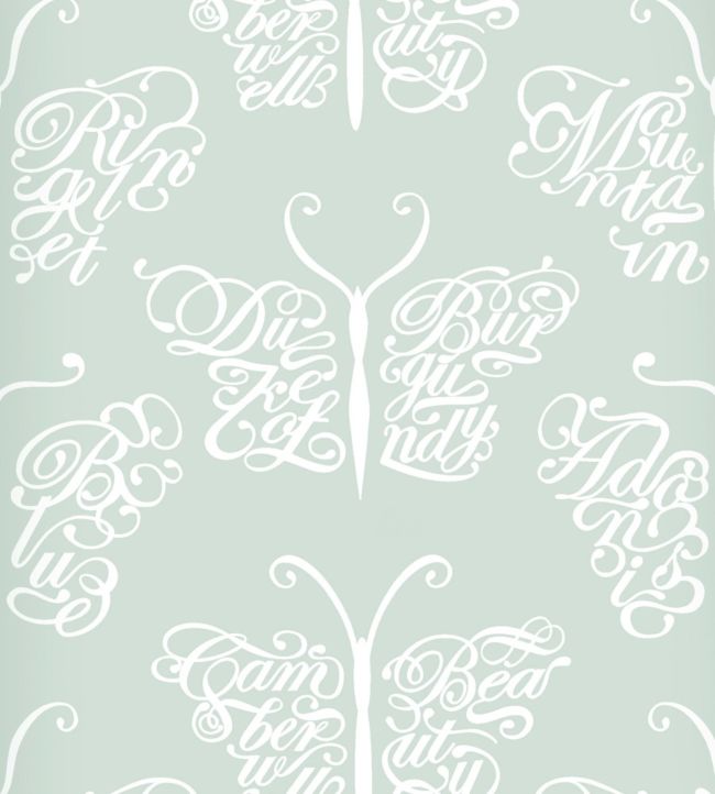 Camberwell Beauty Nursey Wallpaper - Blue 