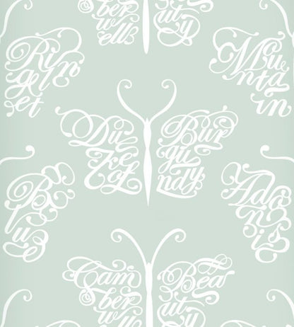 Camberwell Beauty Nursey Wallpaper - Blue 