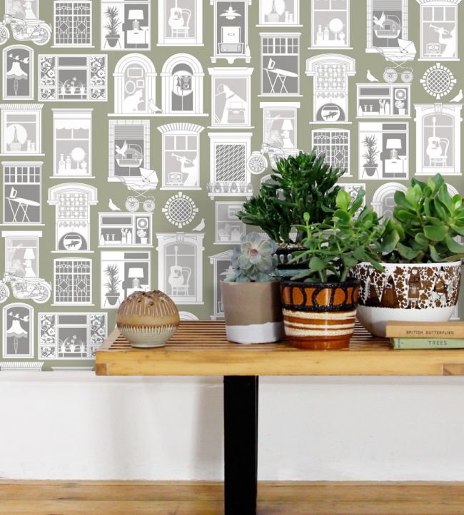 One Day Room Wallpaper - Green