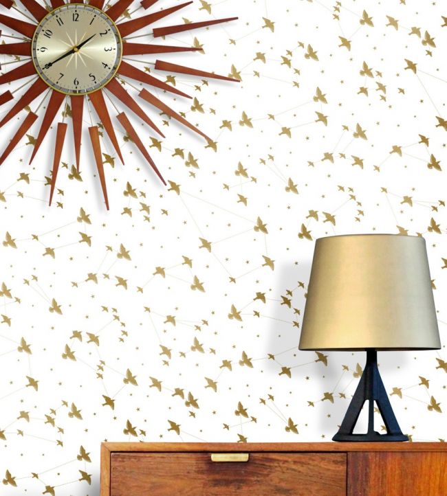 Star-ling Nursey Room Wallpaper - White