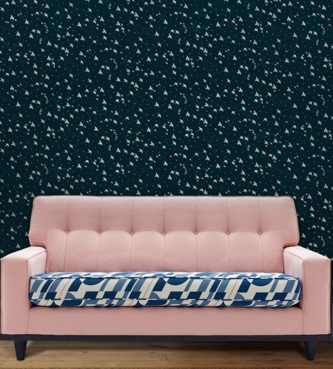 Star-ling Nursey Room Wallpaper - Blue