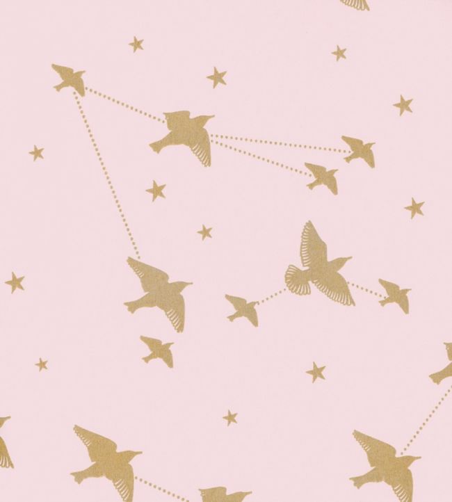 Star-ling Nursey Wallpaper - Pink 