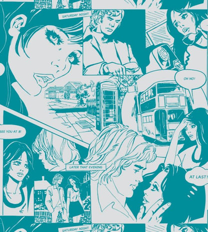 True Romance Wallpaper - Teal 