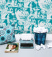 True Romance Room Wallpaper - Teal 