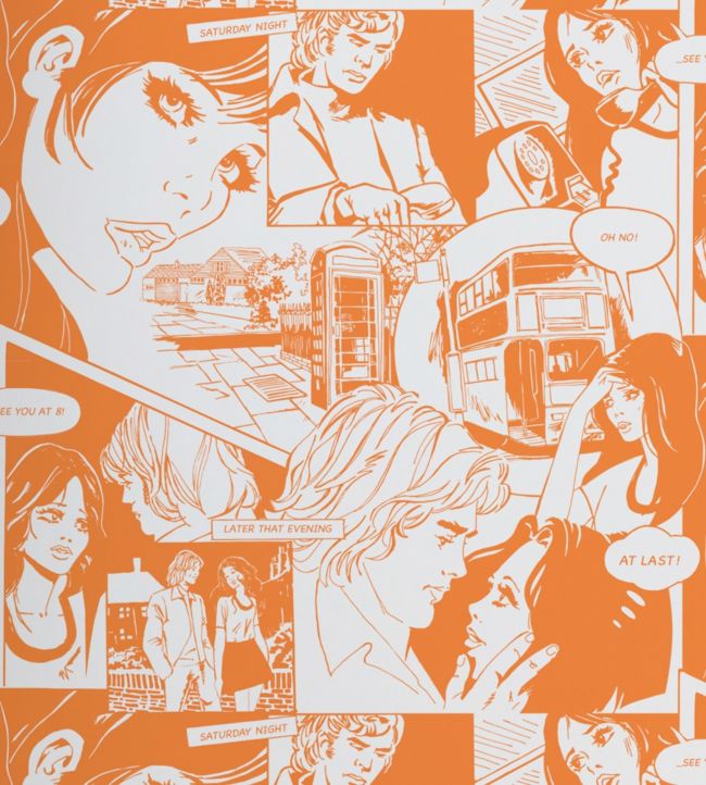 True Romance Wallpaper - Orange 