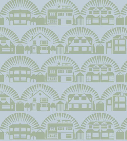 Metroland Wallpaper - Blue 
