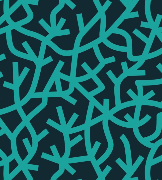 A Forest Wallpaper - Teal