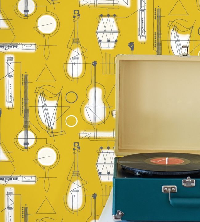 Concert Room Wallpaper - Yellow