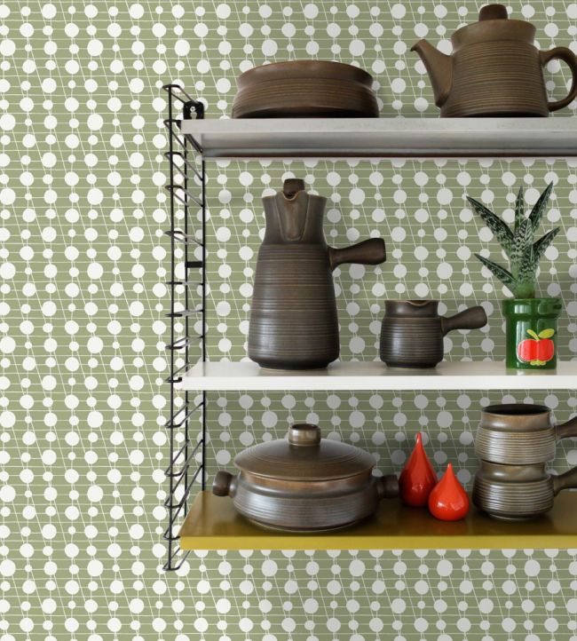 Pavilion Room Wallpaper - Green