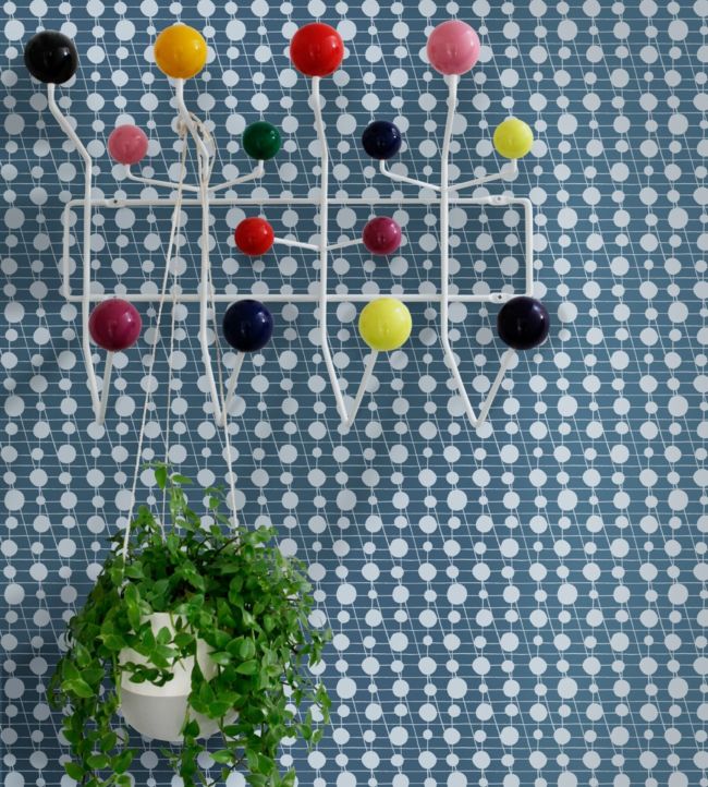 Pavilion Room Wallpaper - Blue