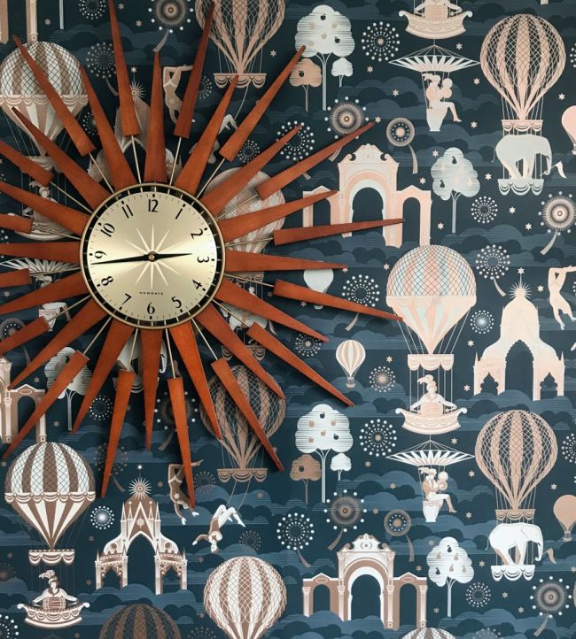 Pleasure Gardens Room Wallpaper - Blue