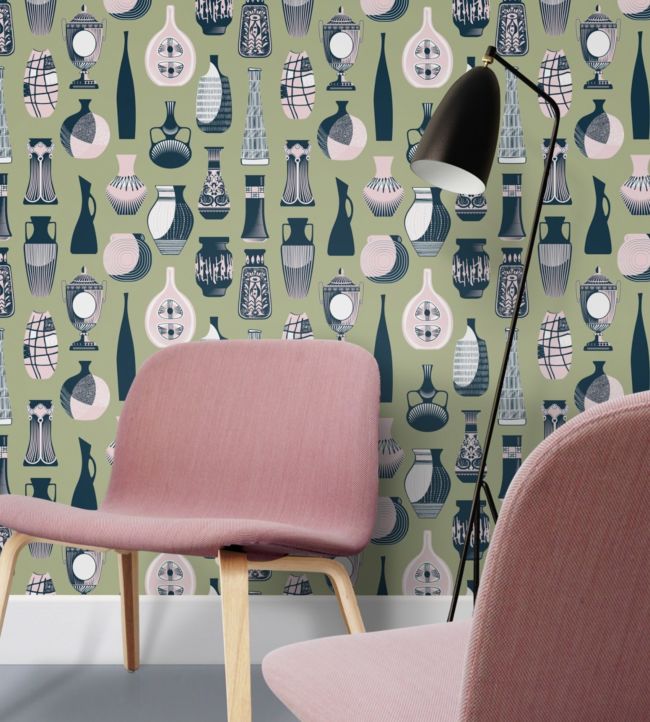 Vessel Room Wallpaper - Green