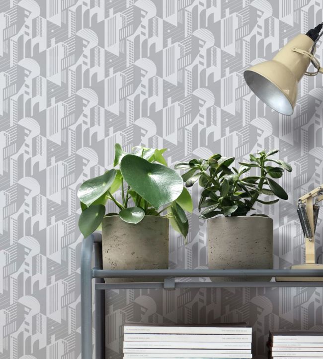 Bauhaus Room Wallpaper - Gray