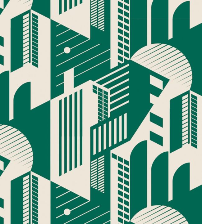 Bauhaus Wallpaper - Green