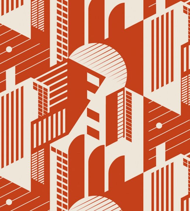 Bauhaus Wallpaper - Red