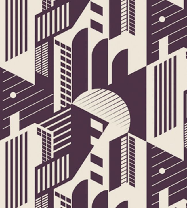 Bauhaus Wallpaper - Purple