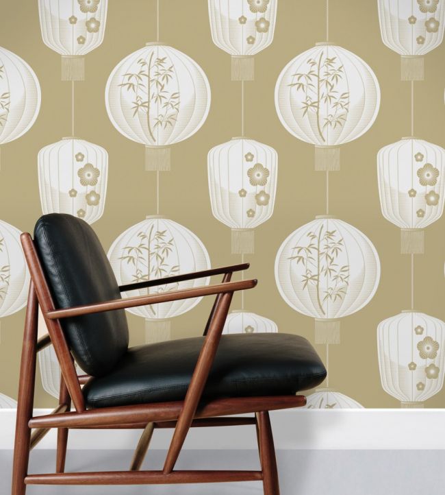 Lucky Lantern Room Wallpaper - Sand