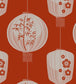 Lucky Lantern Wallpaper - Red