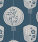 Lucky Lantern Wallpaper - Blue