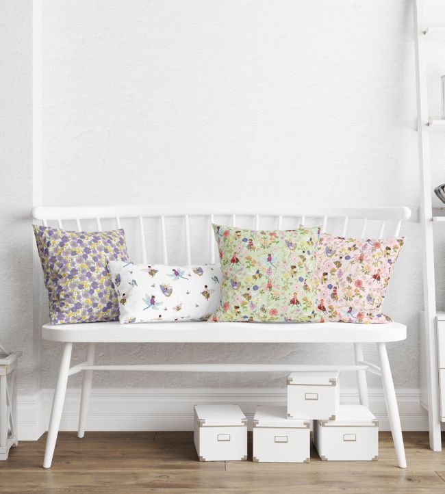 Secret Bug Garden Room Fabric - Pink