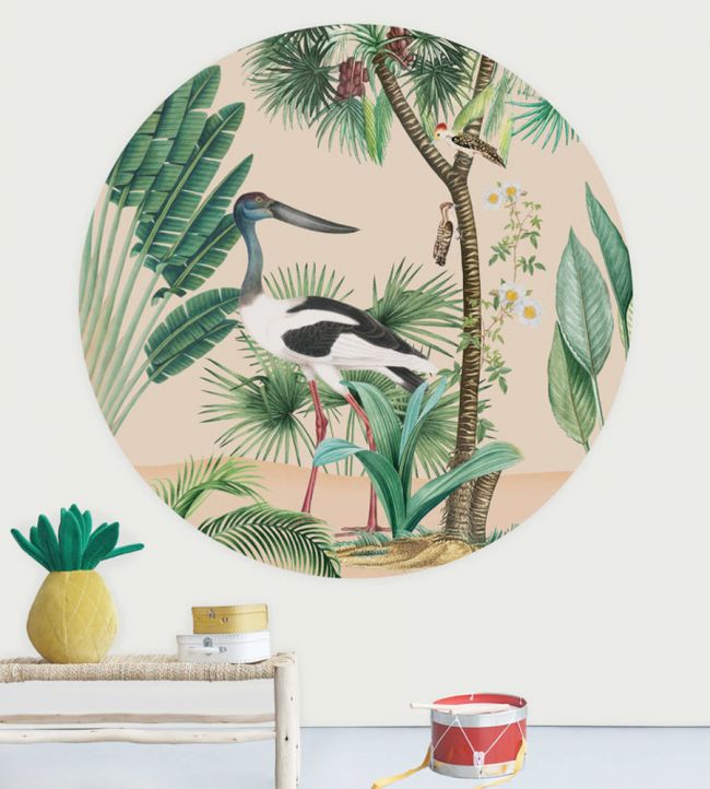 Catch Me Circle Room Mural - Green