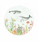 Sealife Circle Nursery Mural - Green