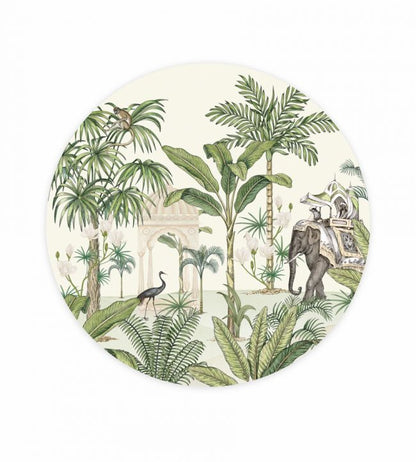 Sunday Walk Circle Mural - Green