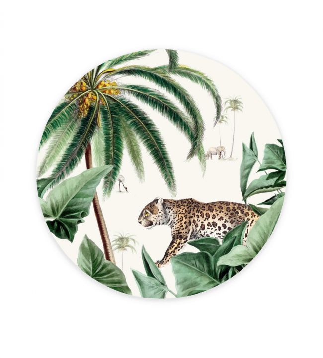 Walk In The Park Circle Mural - Green