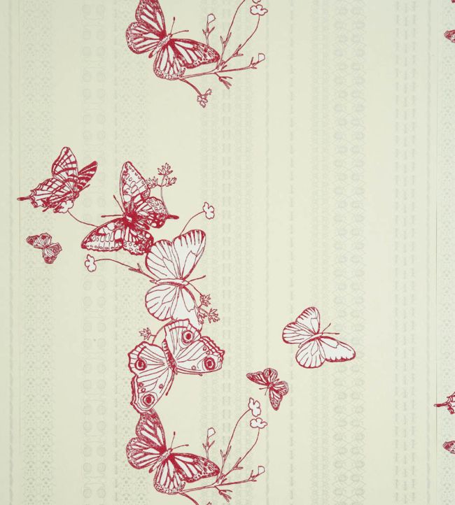 Bugs and Butterflies Wallpaper - Red