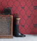 Fox And Hen Room Wallpaper - Red