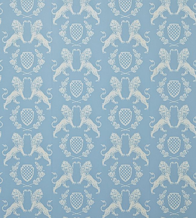 Heraldic Lion Wallpaper - Blue