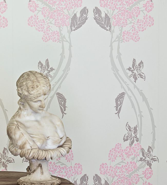 Autumn Berry Room Wallpaper - Pink