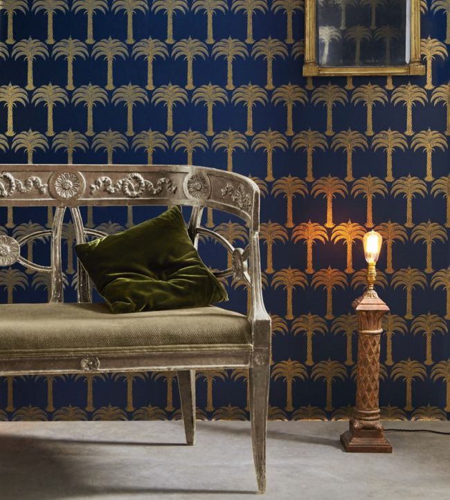 Marrakech Palm Room Wallpaper 2 - Blue