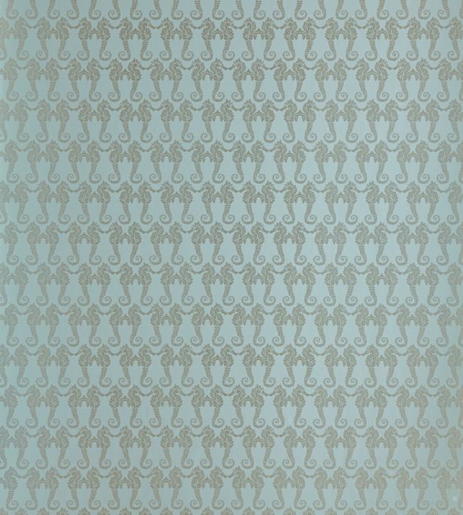 Seahorse Wallpaper - Teal 