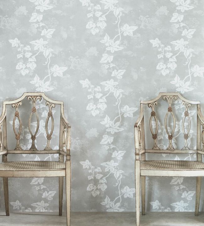 Ivy Room Wallpaper - Silver