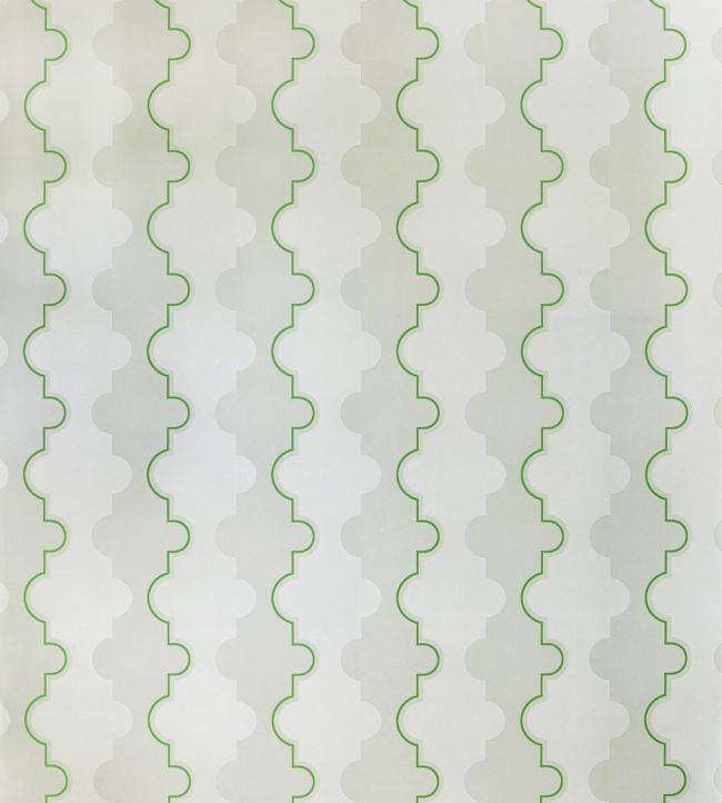Jigsaw Stripe Wallpaper - Green