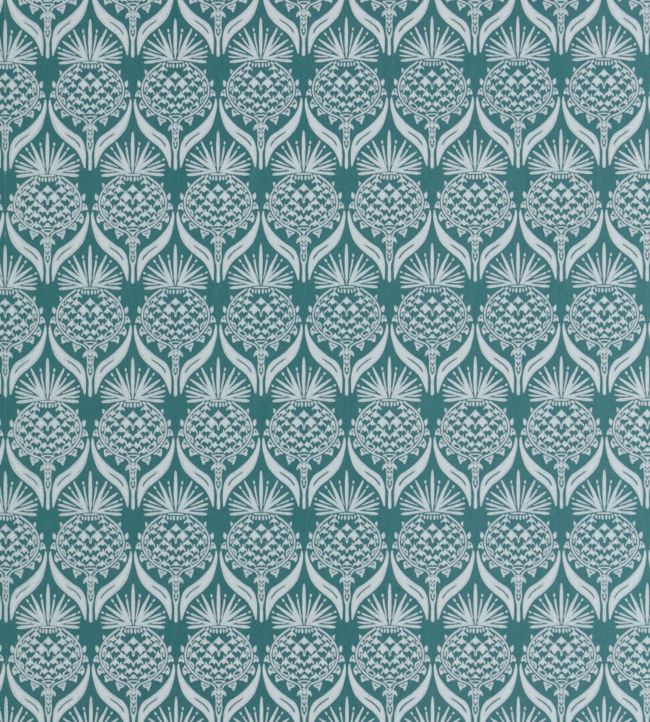 Artichoke Thistle Wallpaper - Blue