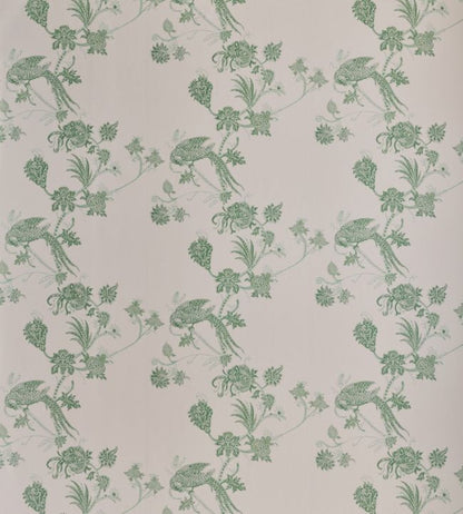 Vintage Bird Trail Wallpaper - Green 