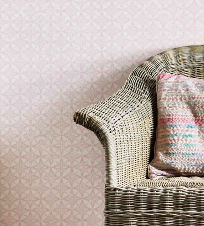 Star Tile Room Wallpaper - Pink