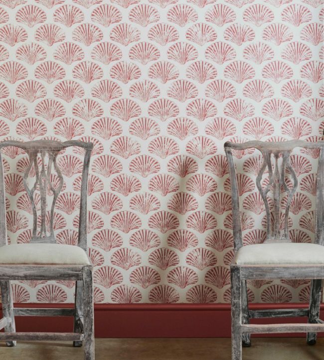 Scallop Shell Room Wallpaper 2 - Pink