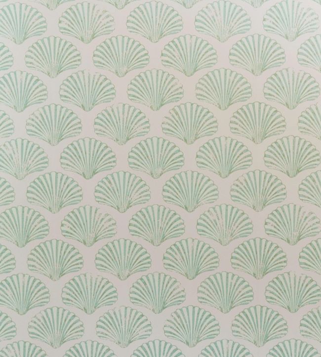 Scallop Shell Wallpaper - Green 