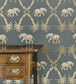 Elephant Palm Room Wallpaper - Gray