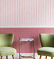  Painter's Stripe Room Wallpaper - Pink